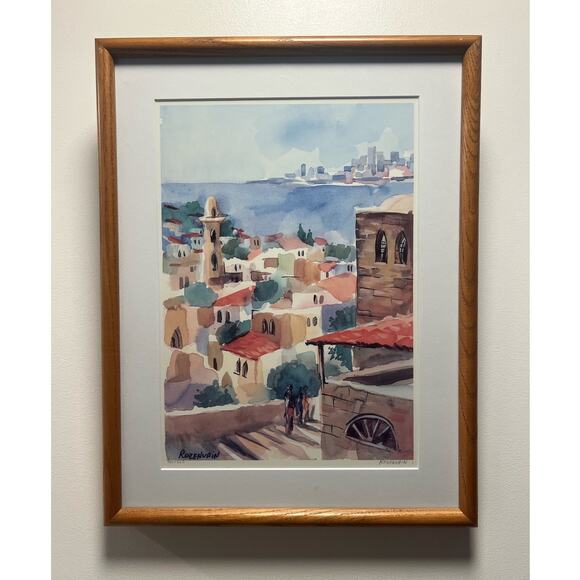 Michael Rozenvain Lithographic Print Professionally Matted & Framed Signed Copy - Picture 1 of 3